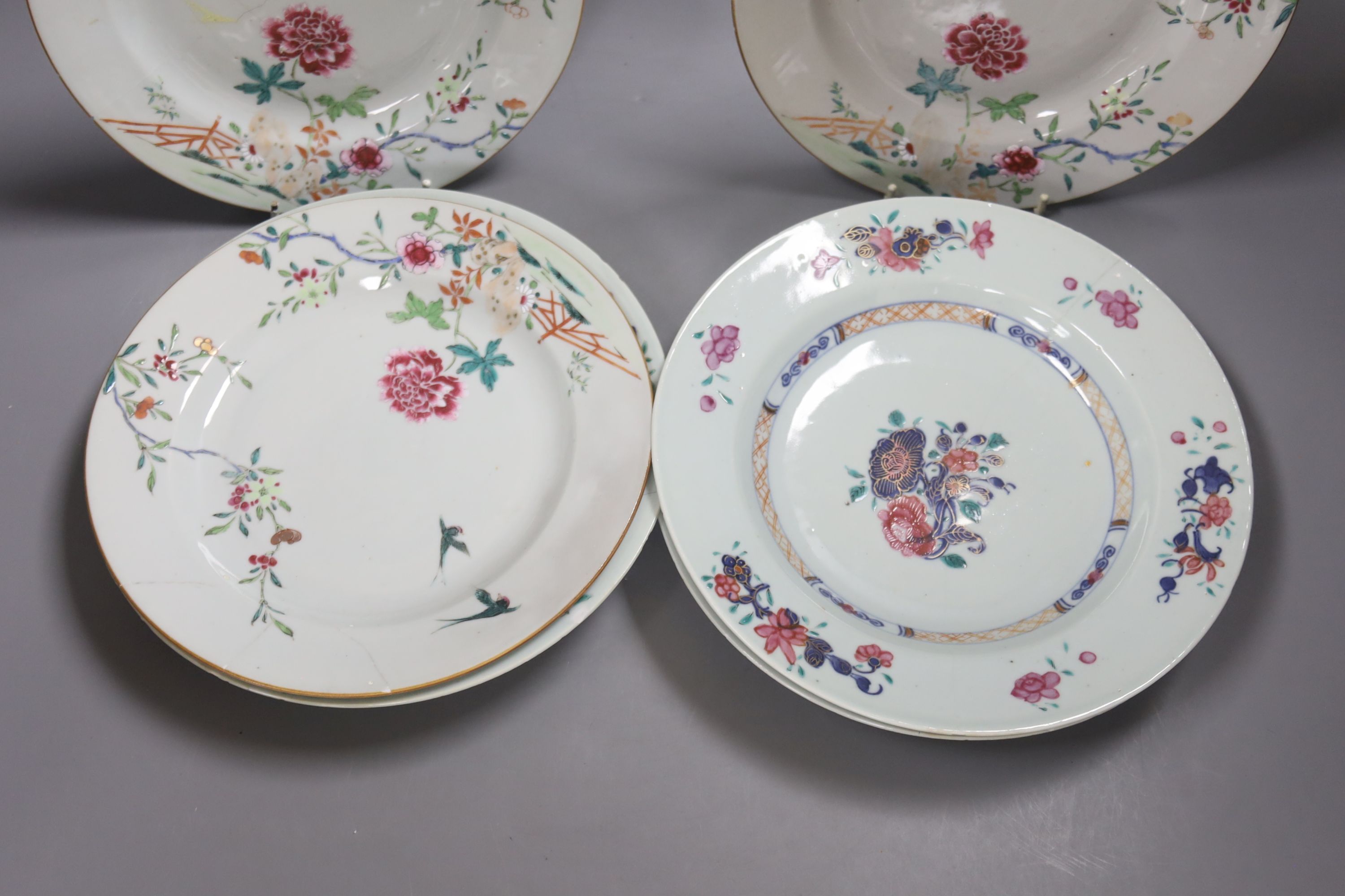 Six Chinese export plates